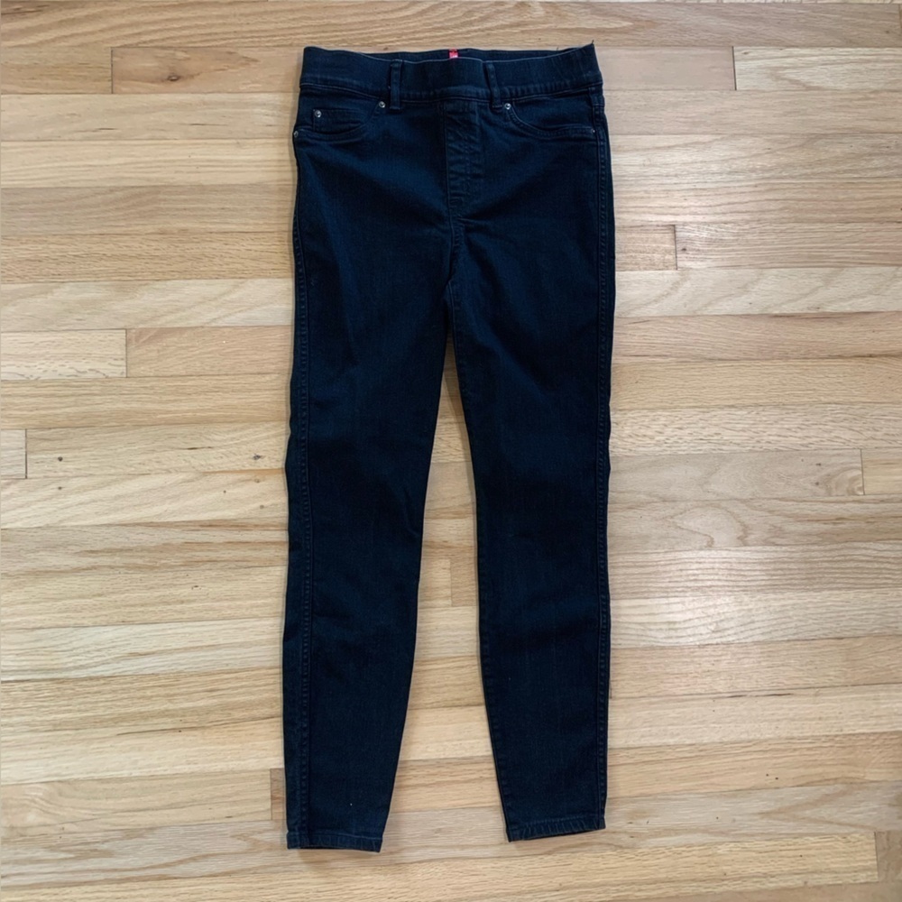 Women’s Spanx Black Ankle Skinny Jeans Business Casual Slimming Size Medium 8 - Picture 3 of 13